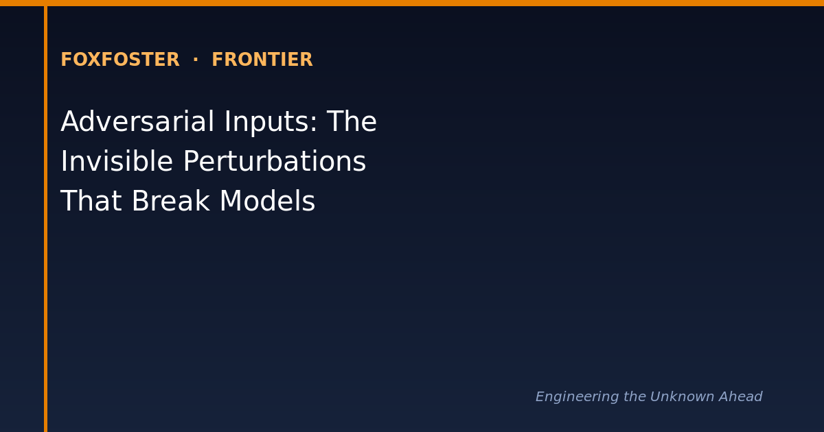 Adversarial inputs: imperceptible changes, outsized failures