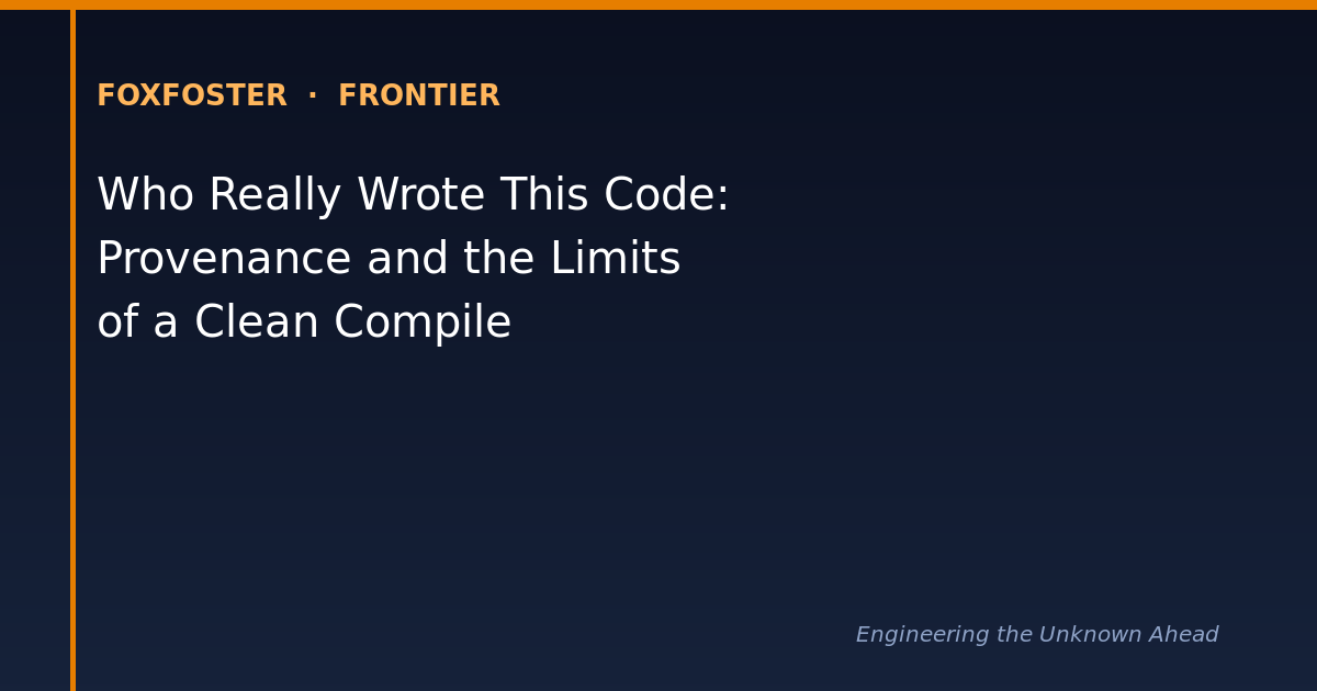 Code provenance: the forensic history of how a binary came to be