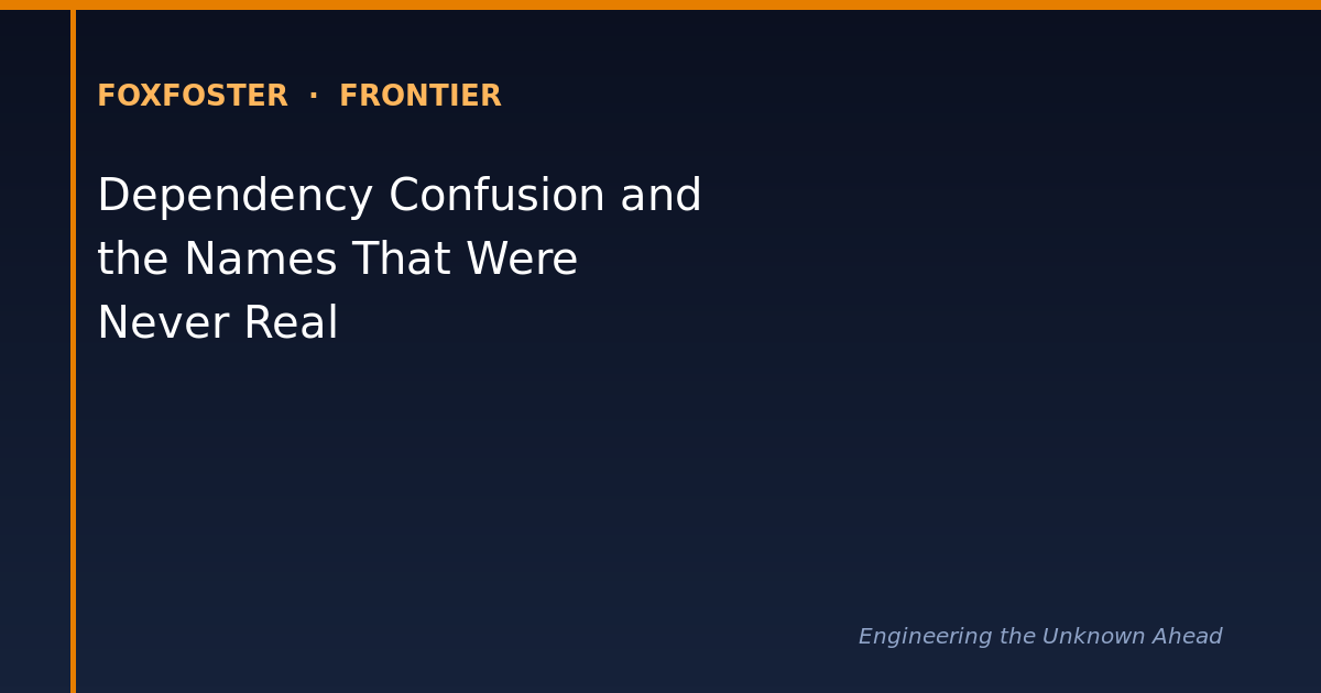 Dependency confusion: the package names that were never real