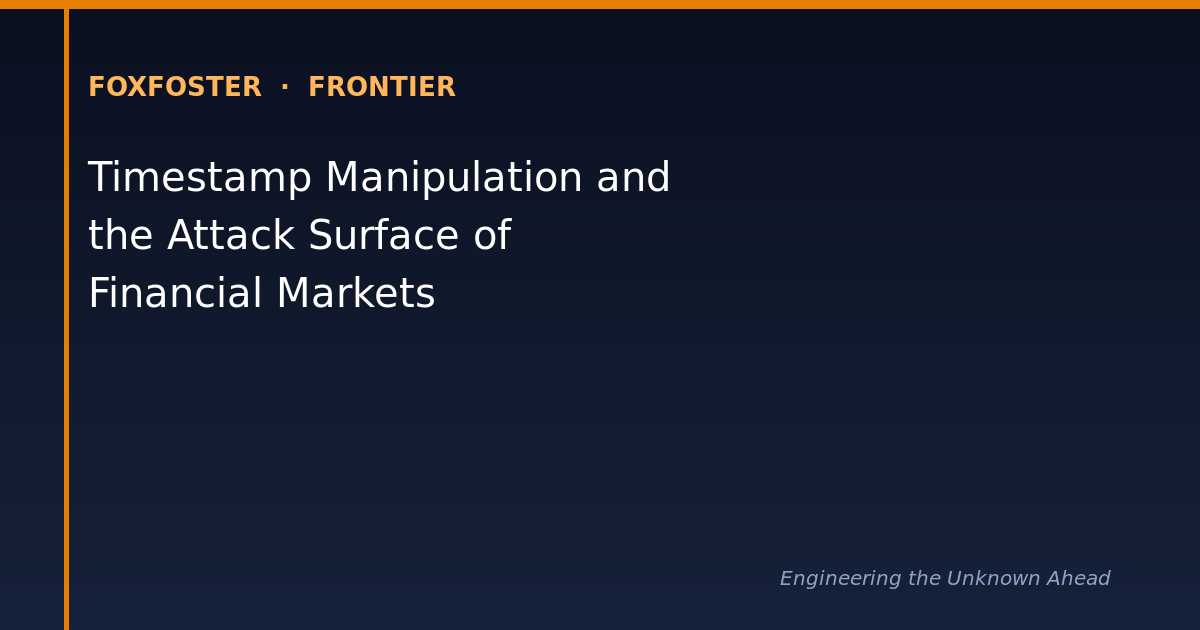 Timestamp manipulation in financial markets