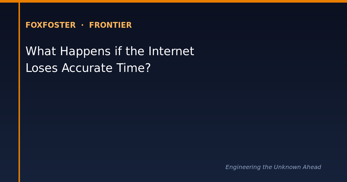What happens when the internet loses accurate time