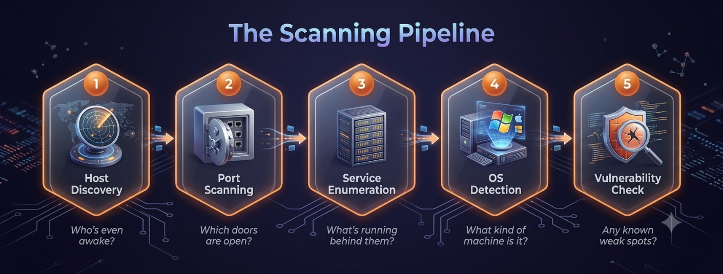 The five stages of scanning pipeline